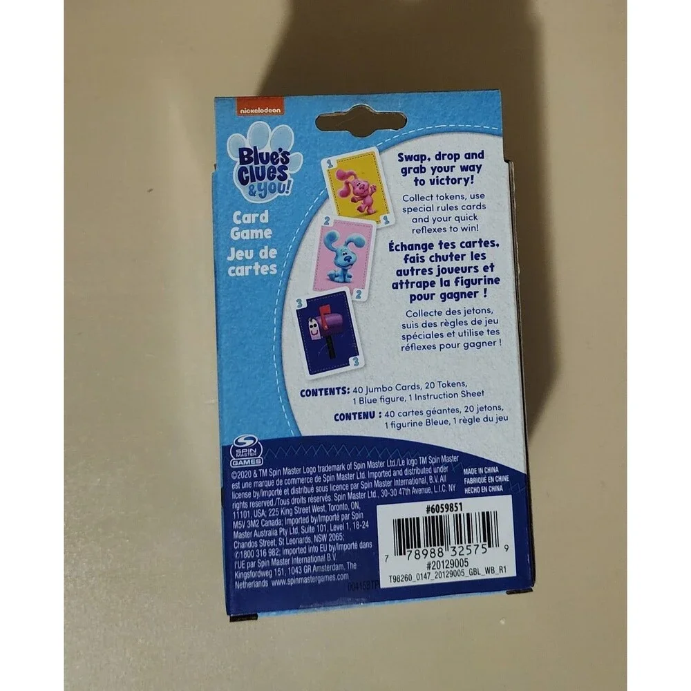 Blue’s Clues Card Game With Figure, Families and Kids AGES 3 AND UP